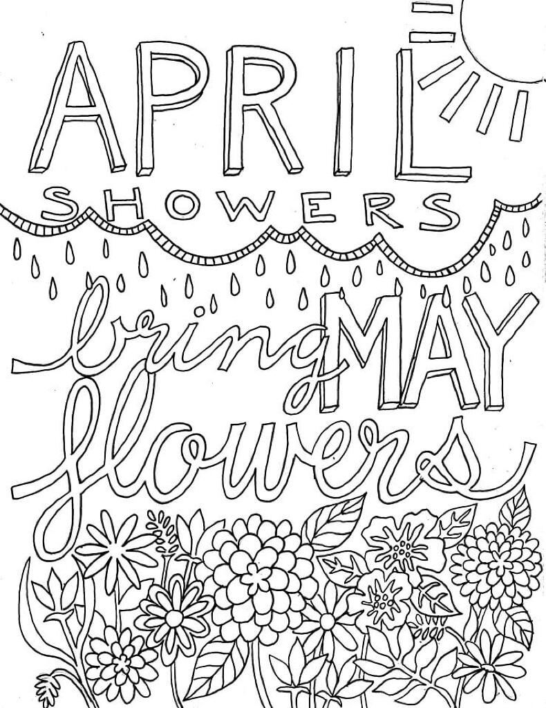 April Coloring Page