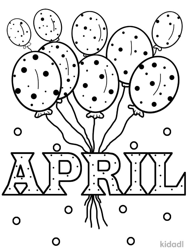 April Coloring Book