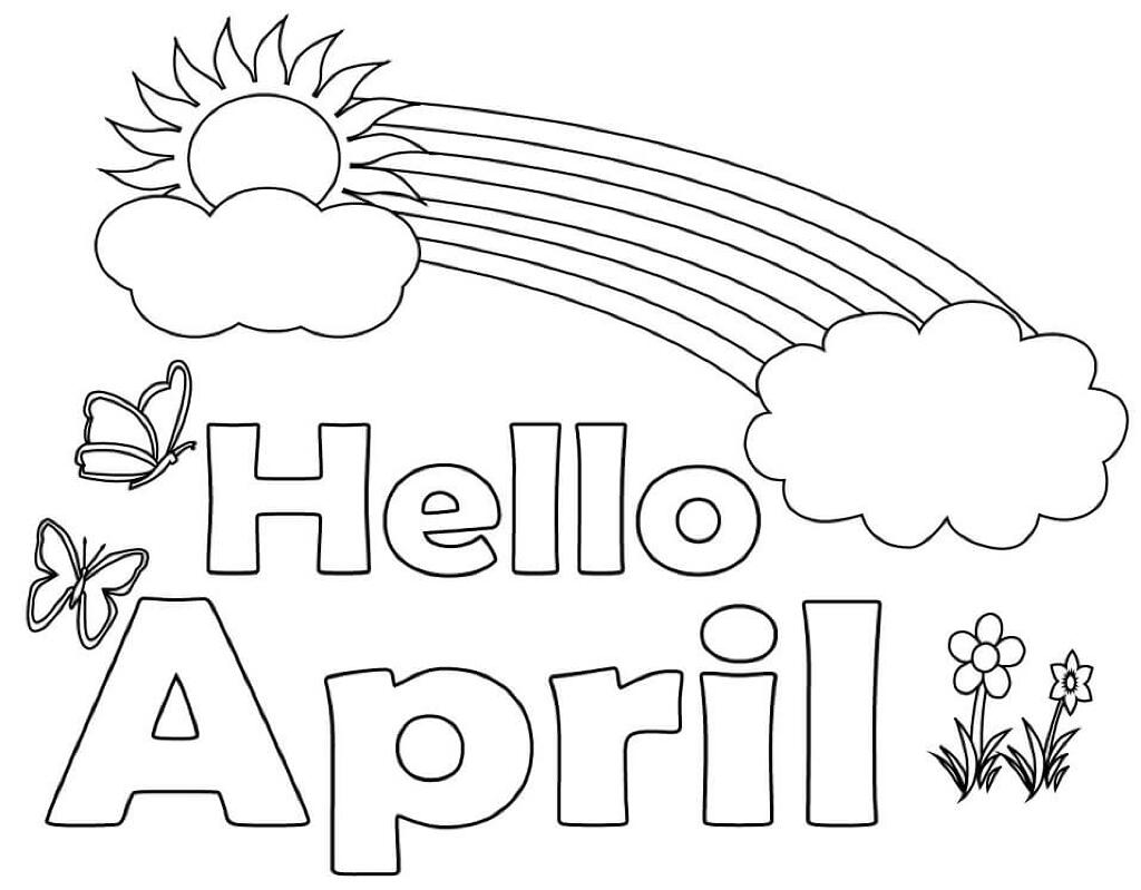 April Coloring Page