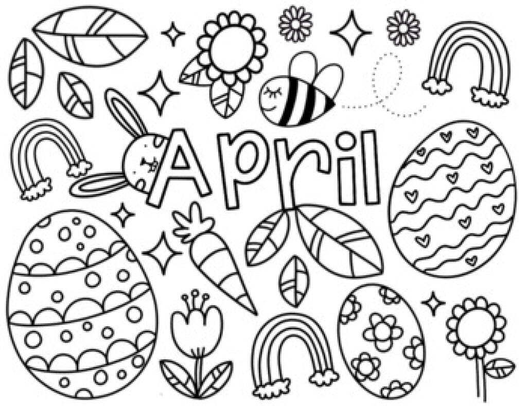 April Coloring Book