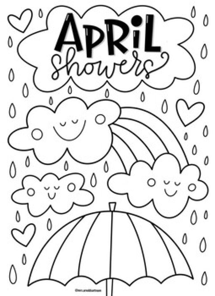 April Coloring Page